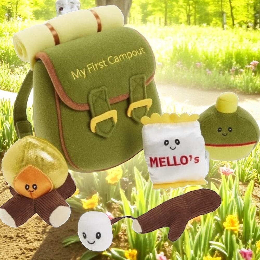 Baby Gund My First Campout Plush Backpack Playset 4059307 Campfire Marshmallow